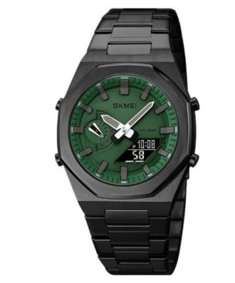 Годинник наручний 1816BKGNBK SKMEI, BLACK/GREEN-BLACK
Годинник наручний SKMEI 18. . фото 2