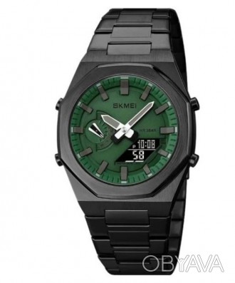 Годинник наручний 1816BKGNBK SKMEI, BLACK/GREEN-BLACK
Годинник наручний SKMEI 18. . фото 1