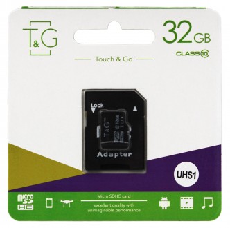 Карта пам'яті microSDHC T&G (UHS-1) 32GBSD class 10 (з адаптером) (Гарантія 3рок. Львов. фото 1 Карта пам'яті microSDHC T&G (UHS-1) 32GBSD class 10 (з адаптером) (Гарантія 3рок. Львов. фото 1