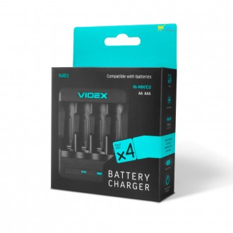 Зарядное устройство универсальное VIDEX N401 для аккумуляторов Ni-MH/Ni-CD 4xAA/. Одесса. фото 1 Зарядное устройство универсальное VIDEX N401 для аккумуляторов Ni-MH/Ni-CD 4xAA/. Одесса. фото 1