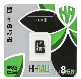 Картка пам'яті HI-RALI micro SDHC 8 GB class 10: ідеальний вибір для будь-якого . . фото 1