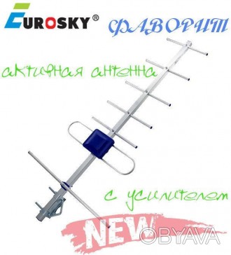 Наружная антенна с усилителем для цифрового ТВ.
Антенна имеет встроенный усилите. . фото 1