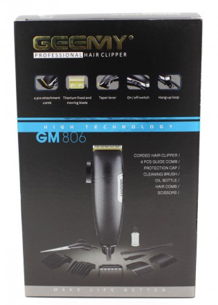 Профессиональная машинка для стрижки волос IGemei GM-806 9W
Hair Trimmer GM-809 . . фото 2