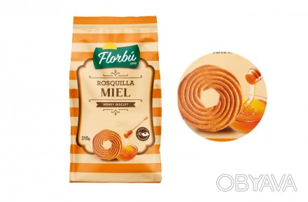Печиво медове бісквітне Florbu Rosquilla Miele Honey Bisquit Cookies кільця Флор
