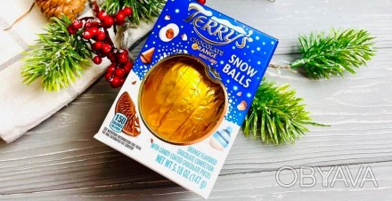 Шоколад у формі Апельсина молочний Terry's Chocolate Orange Snow Balls cніго. . фото 1