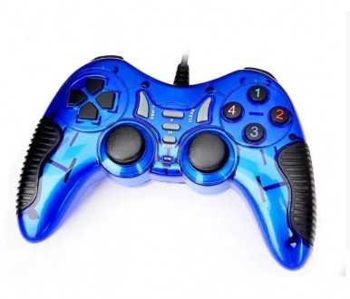 Геймпад провідний для ПК U-900 USB 2.0 DualShock (Blue). Дніпро. фото 1 Геймпад провідний для ПК U-900 USB 2.0 DualShock (Blue). Дніпро. фото 1