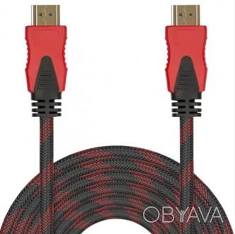 Кабель HDMI на HDMI 1.5м 1.4V Тканевая оплетка