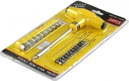 Набір бітів і головок Prokit 33005
Розміри бітів: N3, N2, N1, N0, 7, 5, 4, 3, H6. . фото 4