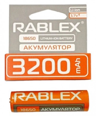 Аккумулятор Rablex 18650 Li-ion 3200mAh Li-ION 3.7v. Одесса. фото 1 Аккумулятор Rablex 18650 Li-ion 3200mAh Li-ION 3.7v. Одесса. фото 1