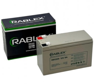 Аккумуляторная батарея Rablex 12V 9Ah (RB1209), свинцово-кислотная (SLA). Одесса. фото 1 Аккумуляторная батарея Rablex 12V 9Ah (RB1209), свинцово-кислотная (SLA). Одесса. фото 1