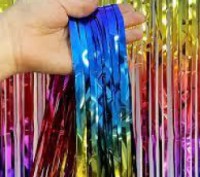 Шторка 1*2 м для фотозоны омбре (лазерная )на день рождения или для вечеринки. Гостомель. фото 1