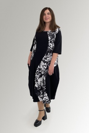 Жіноча сукня HookK Design 032_3_54/56 Чорний 54-56. Суми. фото 1 Жіноча сукня HookK Design 032_3_54/56 Чорний 54-56. Суми. фото 1