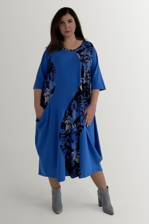 Жіноча сукня HookK Design 032_2_60/62 Васильковий 60-62. Суми. фото 1 Жіноча сукня HookK Design 032_2_60/62 Васильковий 60-62. Суми. фото 1