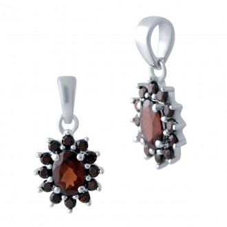 Серебряная подвеска ortex с гранатом 1.525ct (2034995). Сумы. фото 1 Серебряная подвеска ortex с гранатом 1.525ct (2034995). Сумы. фото 1