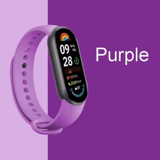 Ремешок для фитнес браслета Xiaomi Mi Band 8 и 9 - прочный, силиконовый ремешок . . фото 3