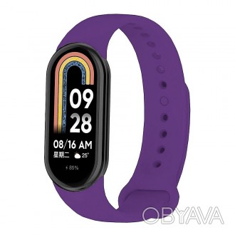 Ремешок для фитнес браслета Xiaomi Mi Band 8 и 9 - прочный, силиконовый ремешок . . фото 1