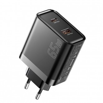 ESSAGER 65W GaN Travel Charger Type-C + Type-A - сетевое зарядное устройство, ра. . фото 2