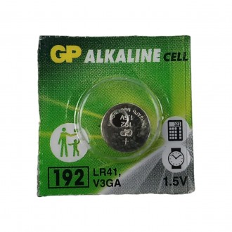 Батарейка таблетка лужна 1.5V 192/LR41 блістер GP GA4440 ГА. Чернігів. фото 1 Батарейка таблетка лужна 1.5V 192/LR41 блістер GP GA4440 ГА. Чернігів. фото 1