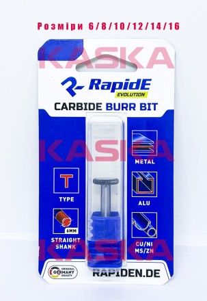 Борфреза твердосплавна по металу RapidE R5785 Тип T D=16mm (T1604M06) Т-образна. Киев. фото 1 Борфреза твердосплавна по металу RapidE R5785 Тип T D=16mm (T1604M06) Т-образна. Киев. фото 1