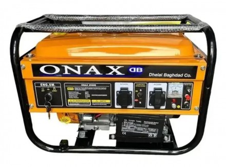 Бензиновый генератор однофазный на 2 розетки ONAX 3,2 кВт с ручным пуском. Одесса. фото 1 Бензиновый генератор однофазный на 2 розетки ONAX 3,2 кВт с ручным пуском. Одесса. фото 1