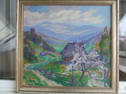 Нар.худ.УССР. Илько И.. раз. 75 х 55 см. х.м. 1980 гг. Закарпатская школа. Ердел. Ужгород. фото 1 Нар.худ.УССР. Илько И.. раз. 75 х 55 см. х.м. 1980 гг. Закарпатская школа. Ердел. Ужгород. фото 1