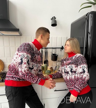 Свитер теплый джемпер новогодний 3XL,4XL,5XL