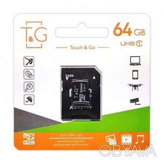 Карта памяти MicroSDHC 64GB UHS-I Class 10 T&G С адаптером
Карта памяти Touch & . . фото 1