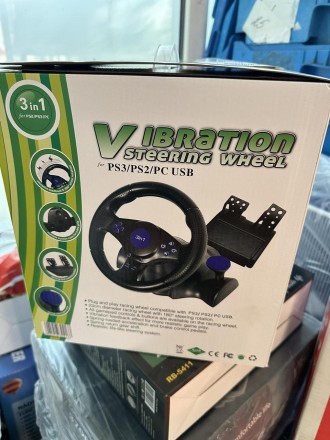 Руль с педалями 3в1 Vibration Steering wheel. Одеса. фото 1 Руль с педалями 3в1 Vibration Steering wheel. Одеса. фото 1