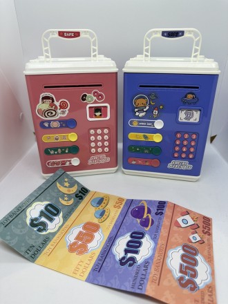 Копилка-сейф детская Saving Money Box с кодовым замком и отпечатком пальца Синяя. . фото 7 Как научить ребёнка экономить деньги? Ответ простой. Купить
ему личный сейф.Этот. . фото 7
