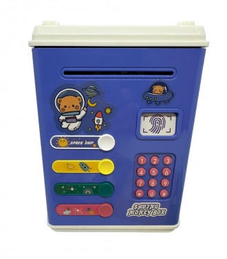 Копилка-сейф детская Saving Money Box с кодовым замком и отпечатком пальца Синяя. . фото 3 Как научить ребёнка экономить деньги? Ответ простой. Купить
ему личный сейф.Этот. . фото 3