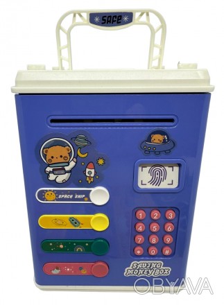 Копилка-сейф детская Saving Money Box с кодовым замком и отпечатком пальца Синяя. . фото 1 Как научить ребёнка экономить деньги? Ответ простой. Купить
ему личный сейф.Этот. . фото 1