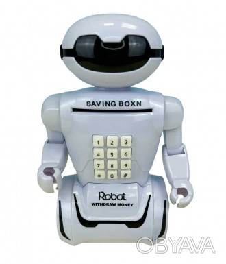 Детская копилка сейф Robot PIGGY BANK с кодовым замком Интерактивная детская игр. . фото 1 Многофункциональный робот умеет ездить, проигрывать музыку,
работать копилкой: ". . фото 1