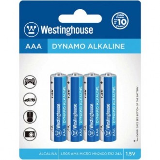 Щелочная батарейка Dynamo Alkaline AAA/LR03 4шт/уп blister Westinghouse LR03-BP4. Черкаси. фото 1 Щелочная батарейка Dynamo Alkaline AAA/LR03 4шт/уп blister Westinghouse LR03-BP4. Черкаси. фото 1