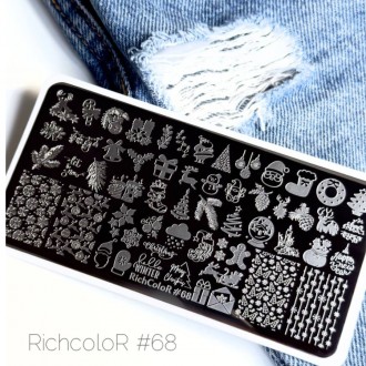 Пластина для стемпинга RR-68 на пластиковой основе (Новый Год). Никополь. фото 1 Пластина для стемпинга RR-68 на пластиковой основе (Новый Год). Никополь. фото 1