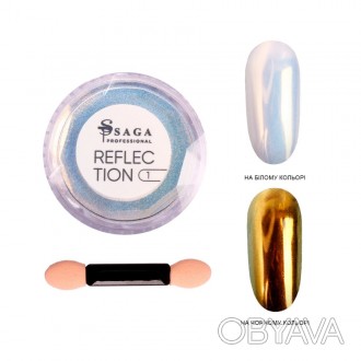 Втирка зеркальная для ногтей Saga Professional Reflection №01, 0.5 г