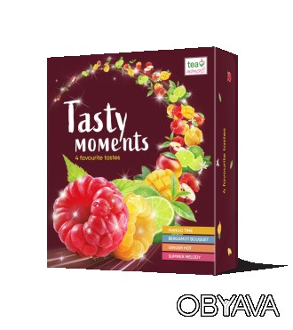 Набор чая ассорти Tasty Moments 4 вида по 8 пакетиков в подарочной упаковке