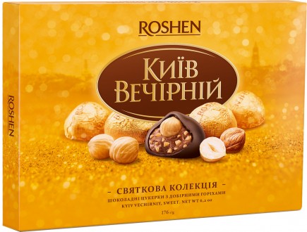 Подарочная коробка конфет Рошен Киев Вечерний 176 грамм. Запорожье. фото 1 Подарочная коробка конфет Рошен Киев Вечерний 176 грамм. Запорожье. фото 1