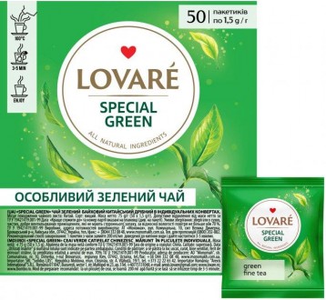 Чай Ловаре зеленый без добавок и ароматизаторов в пакетиках 50 шт.. Запорожье. фото 1 Чай Ловаре зеленый без добавок и ароматизаторов в пакетиках 50 шт.. Запорожье. фото 1