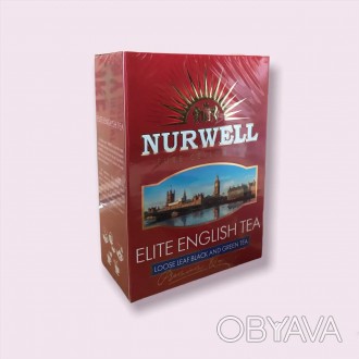 Смесь черного и зеленого чая NURWELL Elite English с бергамотом 100 грамм