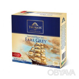 Чай черный цейлонский Thurson Earl Grey с бергамотом 100 пакетиков