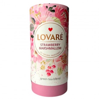 Чай зеленый Lovare Srawberry Marshellow 80 грамов в подарочной упаковке. Запорожье. фото 1 Чай зеленый Lovare Srawberry Marshellow 80 грамов в подарочной упаковке. Запорожье. фото 1