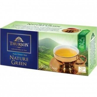 Чай зеленый цейлонский Thurson Nature Green 25 пакетиков. Запорожье. фото 1 Чай зеленый цейлонский Thurson Nature Green 25 пакетиков. Запорожье. фото 1