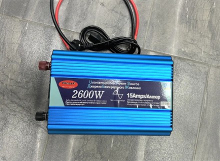Wimpex WX-2600, Инвертор 2600W, 12V-220V, чистая синусоида, встроенная зарядка. Киев. фото 1 Wimpex WX-2600, Инвертор 2600W, 12V-220V, чистая синусоида, встроенная зарядка. Киев. фото 1