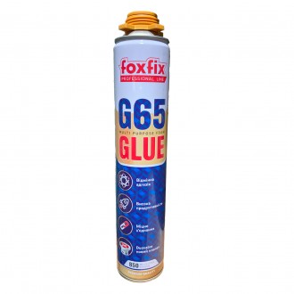 Пена-клей Проф/Ручная G65 (850мл, 900г) (+ручка) FOXFIX. Днепр. фото 1 Пена-клей Проф/Ручная G65 (850мл, 900г) (+ручка) FOXFIX. Днепр. фото 1