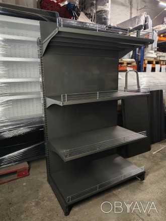 Стелаж металевий модерн б у, торгові стелажі б у, стелаж для магазину б у