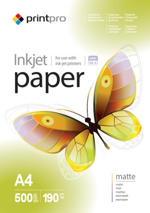 Фотопапiр PrintPro матовий 190г/м2 A4 500арк (PME190500A4). Харків. фото 1 Фотопапiр PrintPro матовий 190г/м2 A4 500арк (PME190500A4). Харків. фото 1