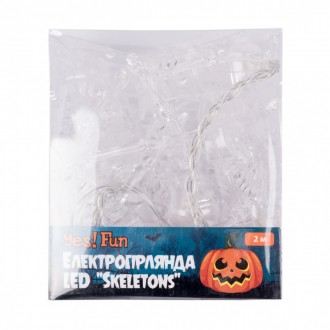 Электрическая гирлянда YES Хэллоуин Skeletons 801175 2 м 11 LED. Киев. фото 1 Электрическая гирлянда YES Хэллоуин Skeletons 801175 2 м 11 LED. Киев. фото 1