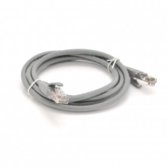 Патч-корд литий VEGGIEG, CCA, UTP, RJ45, Cat.5e, 3m, сірий. Дніпро. фото 1
