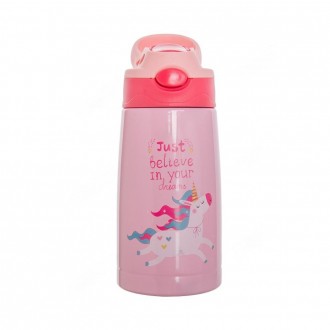 Термос детский 350 мл Stenson поилка нержавеющая сталь арт. MT-3453PK. Киев. фото 1