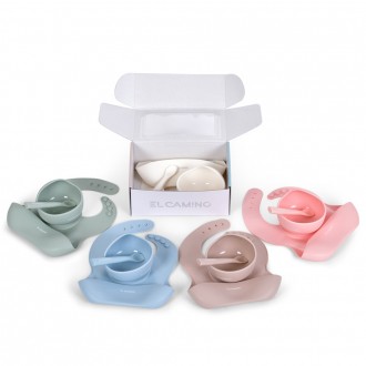 Набір силіконового посуду ME 1173 Mix (10шт) 3 предмета в коробці (глибока таріл. Киев. фото 1